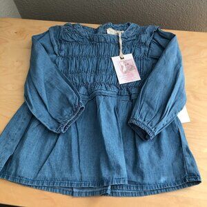 Jessica Simpson Toddler Girl Dress Girl's size 3T Blue Denim NWT's